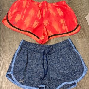 Under Armour Women's Red/Coral Athletic Running Shorts